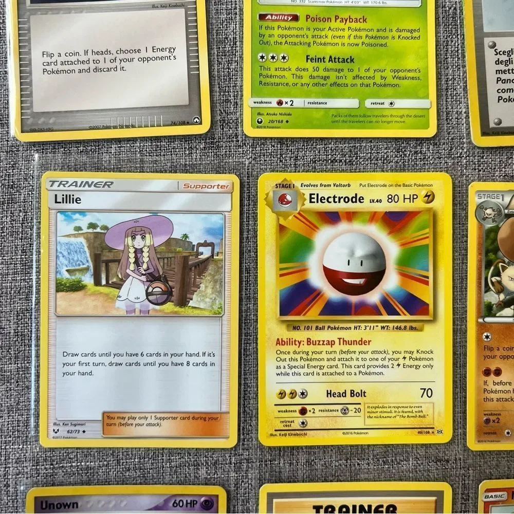 Pokemon Mixed Lot Card Set Bundle of 18 Trading Cards